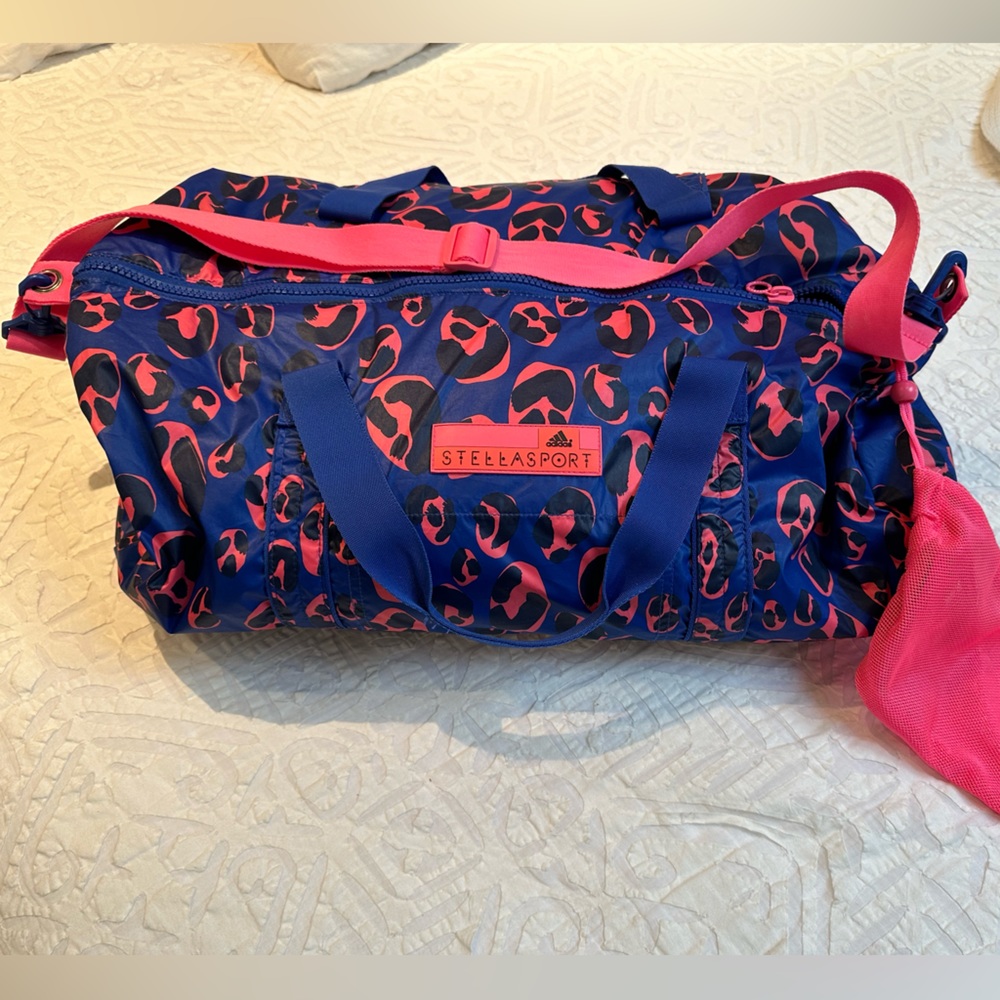 Adidas by Stella McCartney Navy and Hot Pink Stellasport Travel Duffel